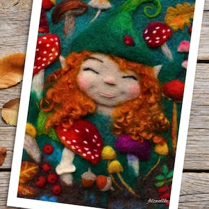 Forest Pixie Art Print A6 – Whimsy Print