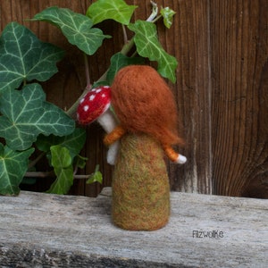Mushroom Girl Autumn Doll Needle Felted image 3
