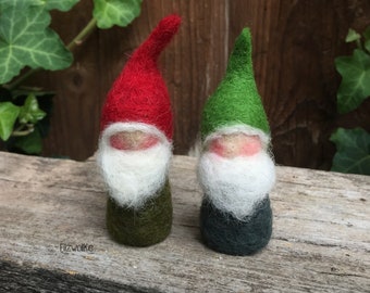 Felted Miniature Gnome - Toy Dwarf Waldorf Inspired - Forest Gnome