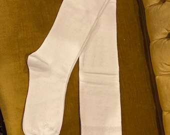 Chaussettes longues unisexes en coton, hauteur cuisse, pour costumes historiques ou pour un usage quotidien