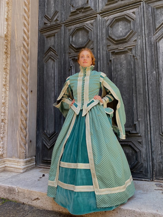 Disfraz Medieval irlandés renacentista para mujer, traje Medieval  renacentista, vestido de fiesta de Halloween y Navidad