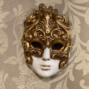 Maschera Veneziana , Volto Barocco, Maschera Per Decorazione D’Interni, Non Indossabile