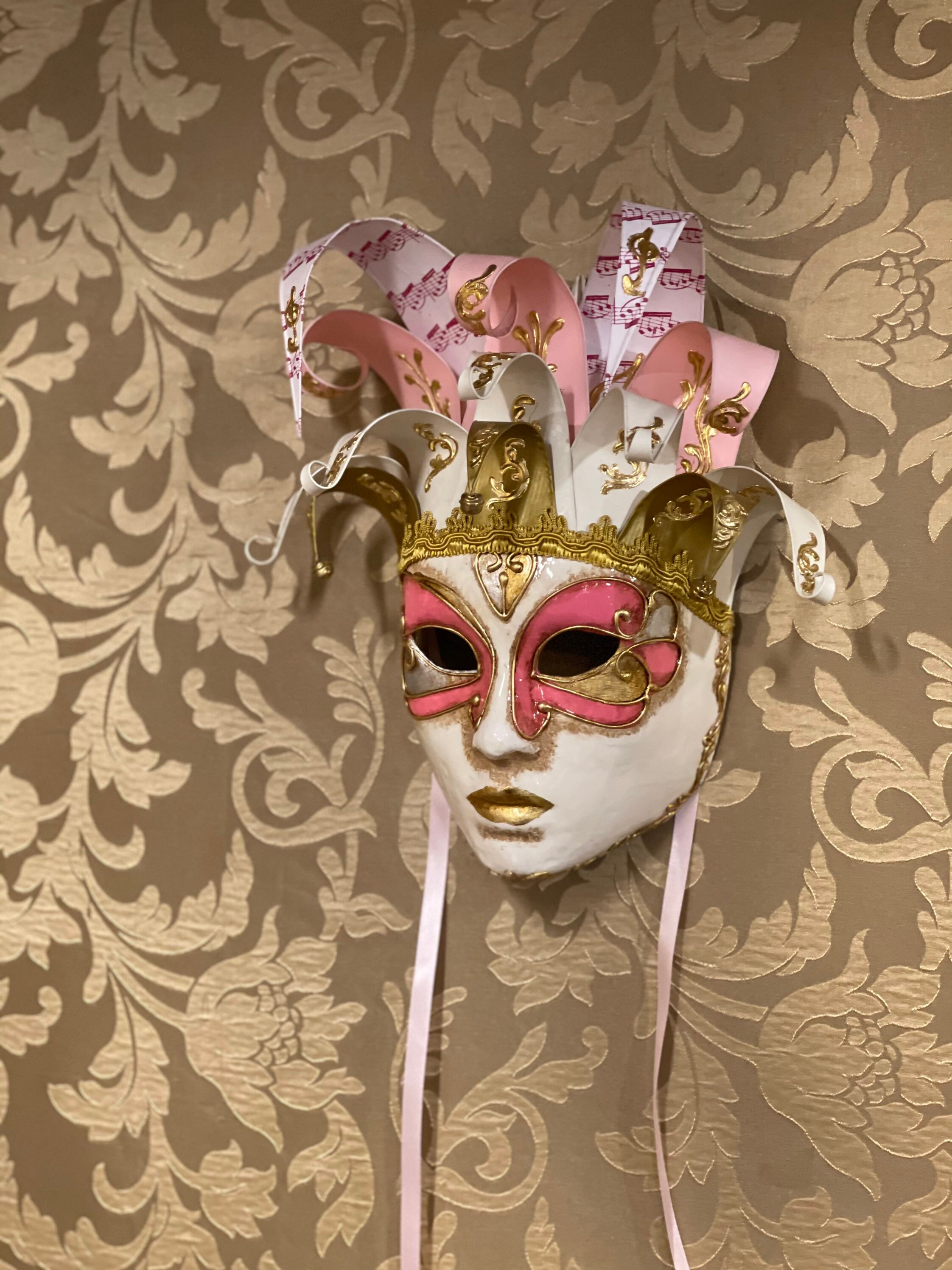 Mask Jolly Jester Carnival Mask Halloween Mask Etsy