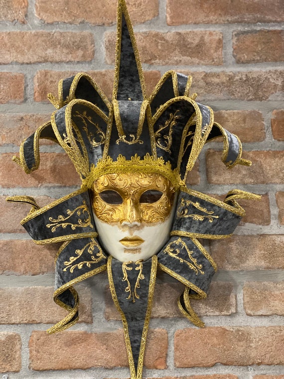 Jolly Venetian Mask Carnival Mask Handmade in Cartapesta | Etsy