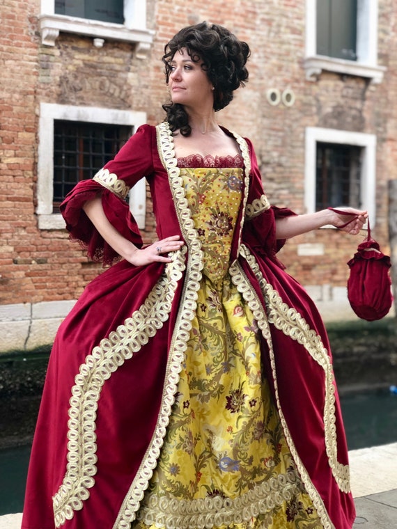 Abito Storico Del 1700 Donna, Costume Depoca 18esimo secolo, Costume  Carnevale Veneziano -  Italia