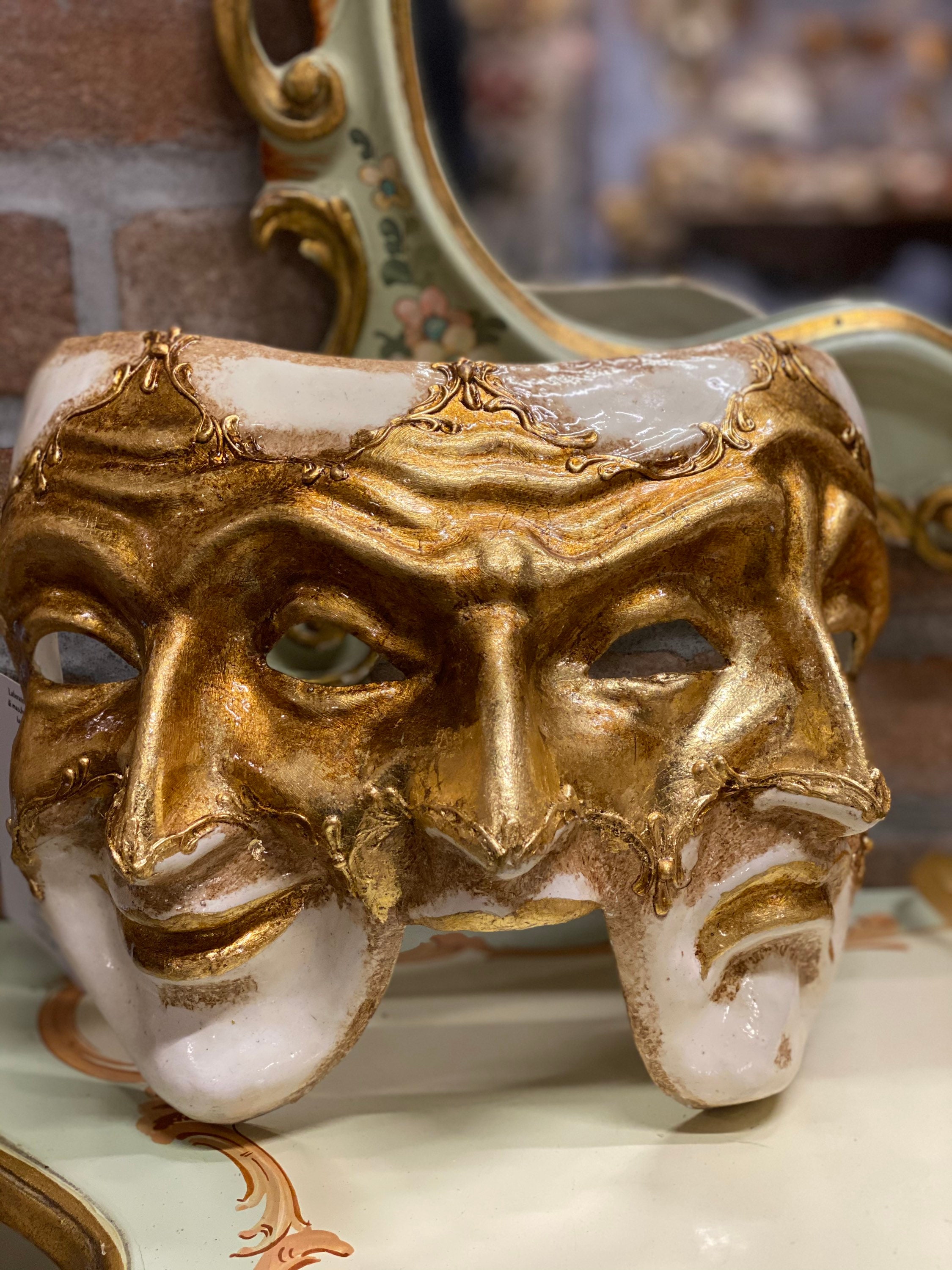 Masque de Venise souris en papier mâché Collection prestige Visage enfant  2405