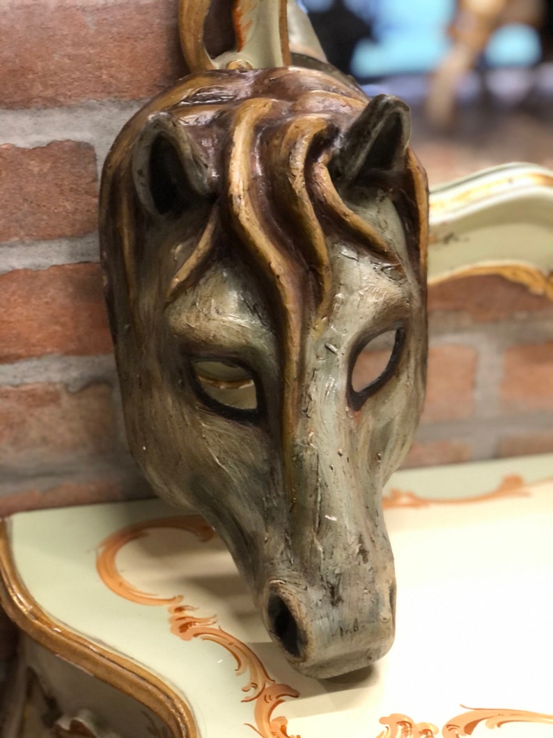 Horse Mask Animal Mask Handmade in Papiermâché Etsy