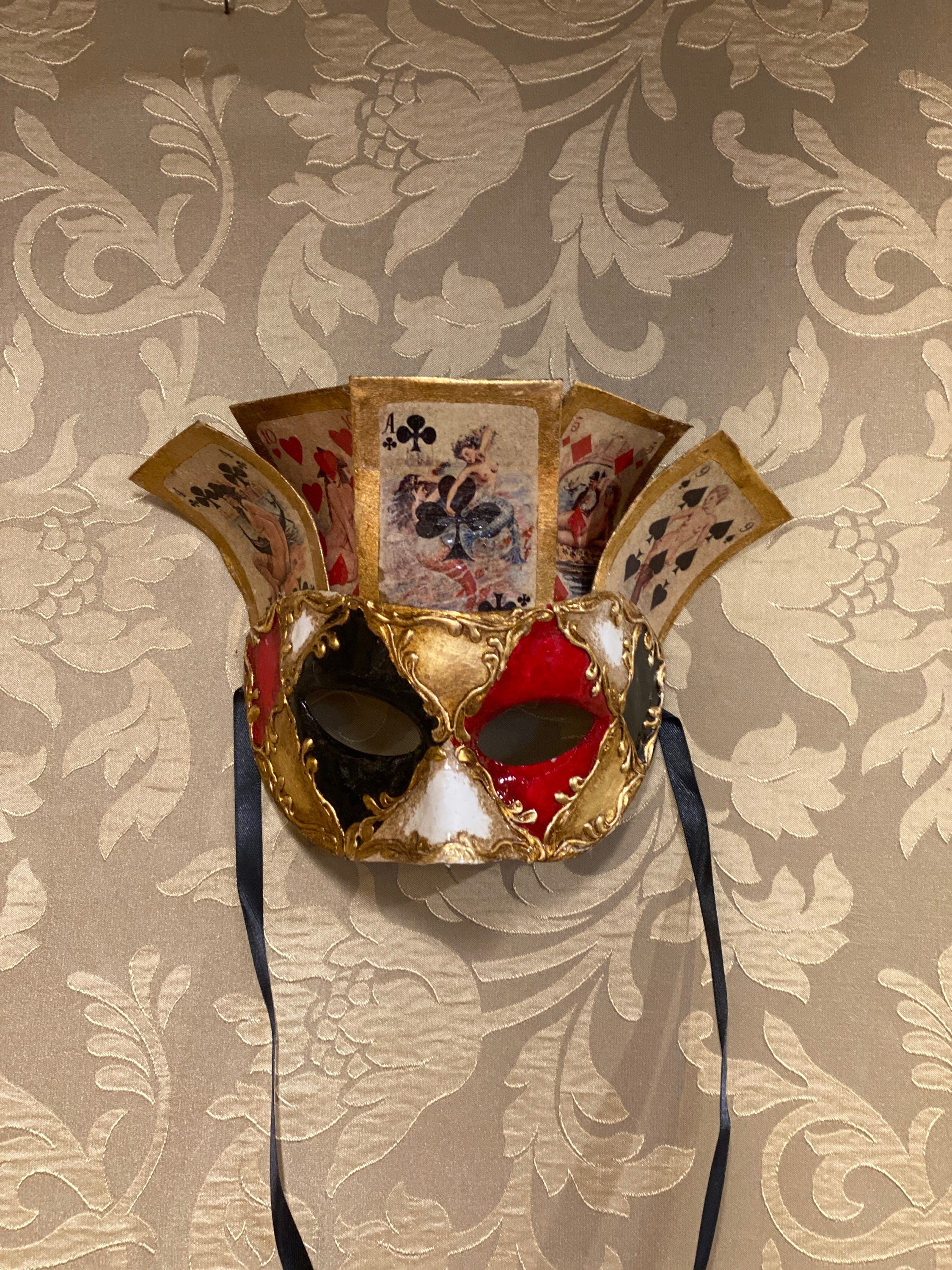 Venetian Mask, Colombina Casanova Poker Cards, Carnival Mask