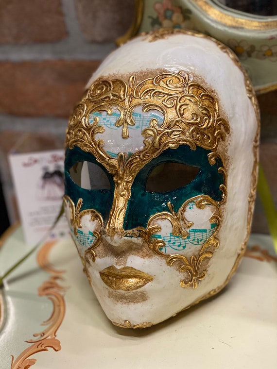 Buy Venetian Mask With Musical Notes Face, Wearable Mask, Carnival