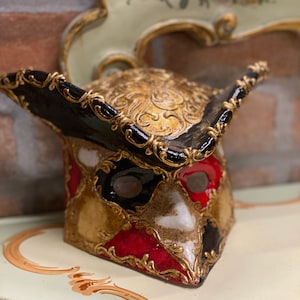 Venetian Mask, Bauta, Casanova for Children. Handmade in Papier Mache