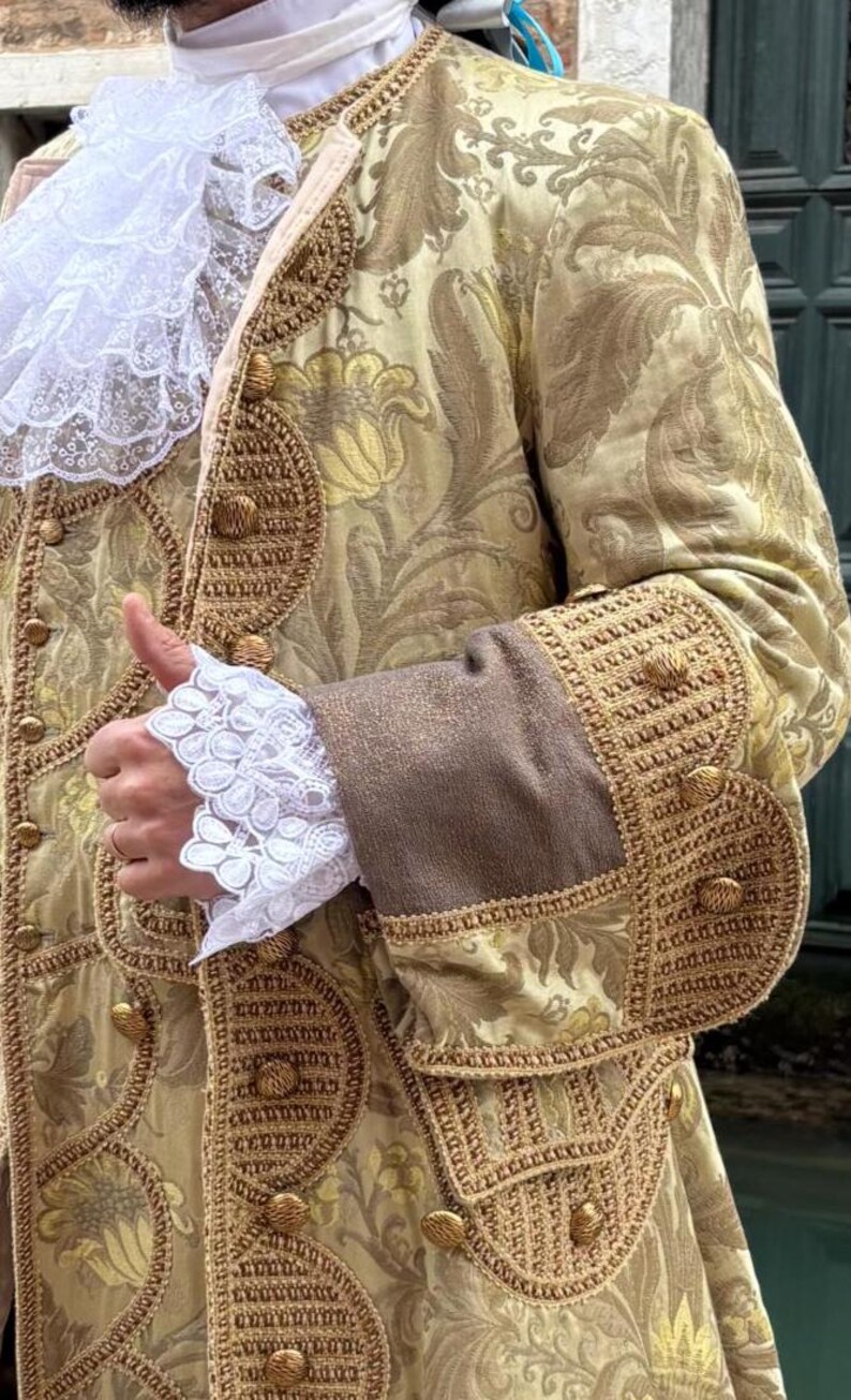 Historial Ruffle Trim 18th Century Historical Costume, Men's, Period Costume, Carnival ...
