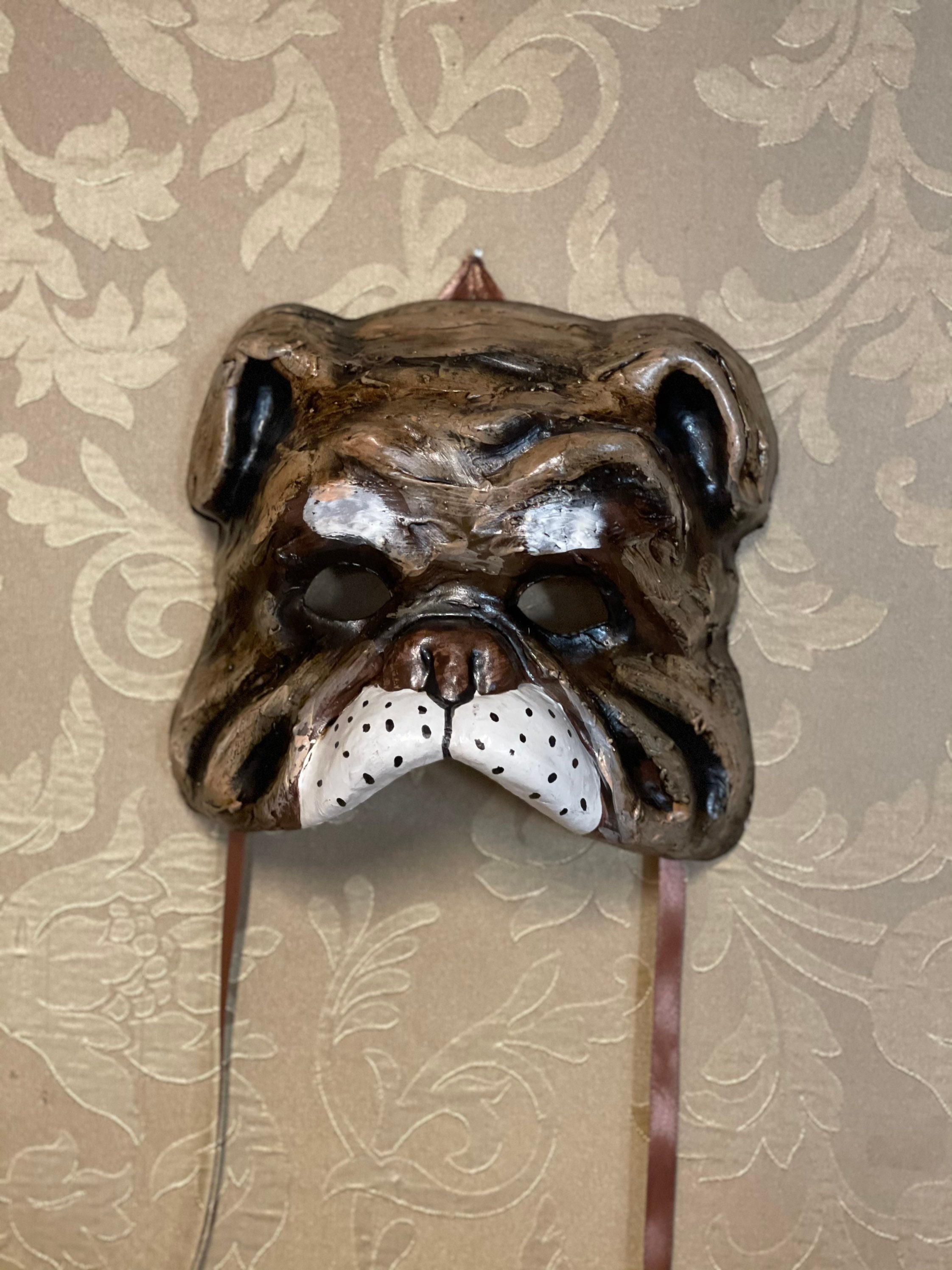 Bulldog Dog Mask Carnival Mask Halloween Mask Etsy