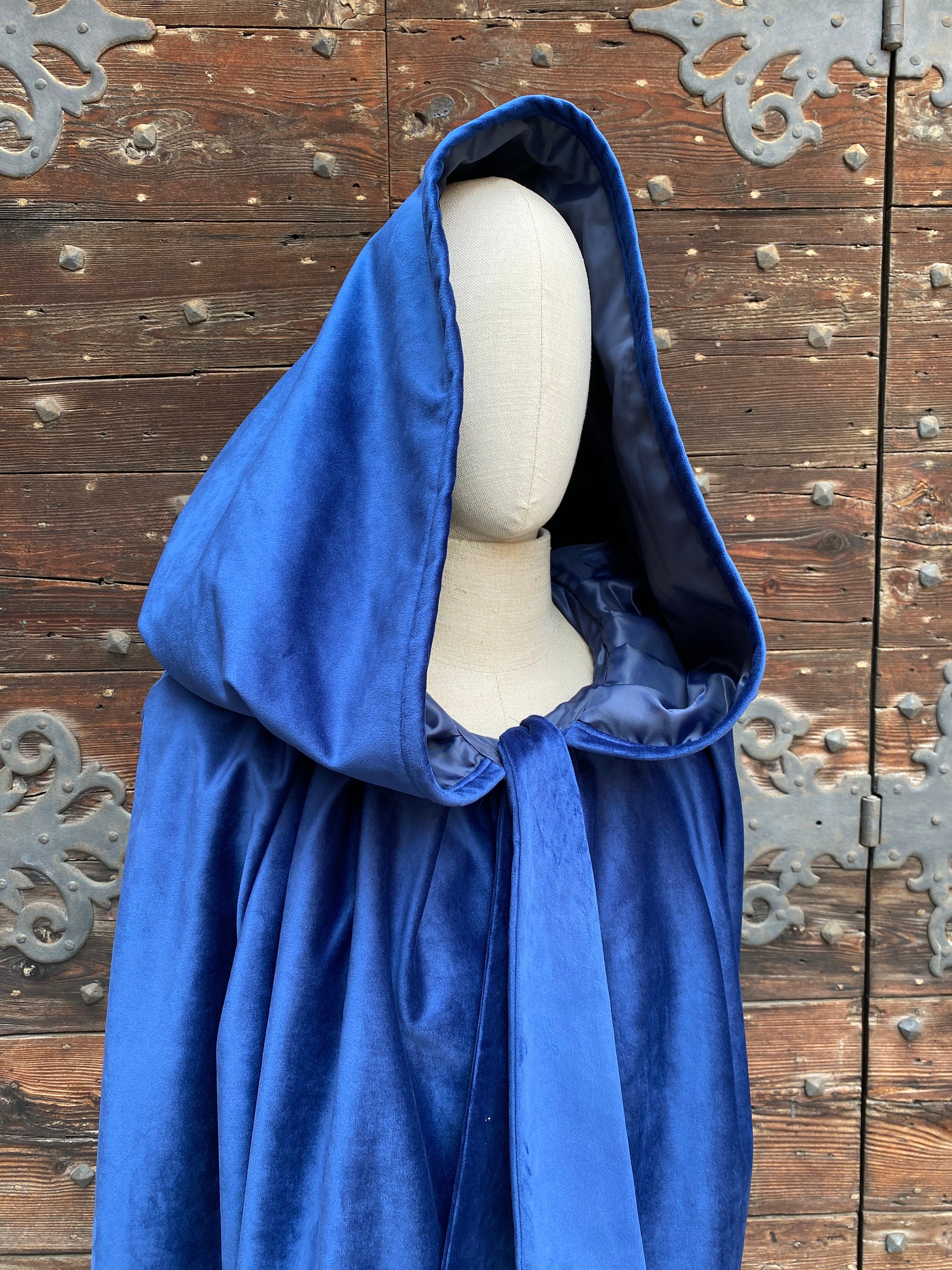 Venetian Cloak in Blue Velvet Lined in Satin. Cloak for Women or Men ...