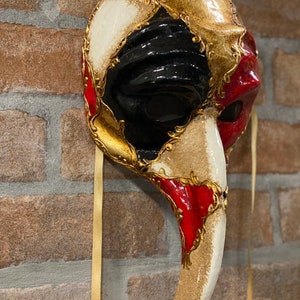 Venetian Mask Turkish Nose, Carnival Mask Commedia dell&#39;arte, Made of Papier-mâché, Carnival Mask, Halloween Mask