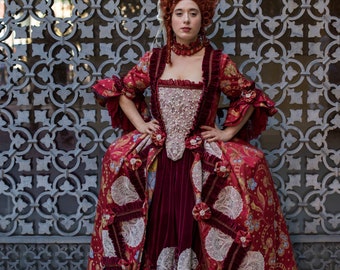 Historical Costume of 1700, for Women, Carnival Costume, Halloween Costume