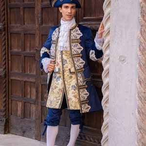 Men&#39;s 1700 Historical Costume, 18th Century Period Costume, Carnival Costume, Halloween Costume