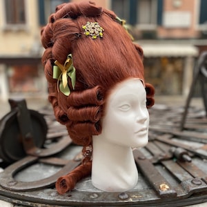 Historical high front lace wig, 18th century reproduction