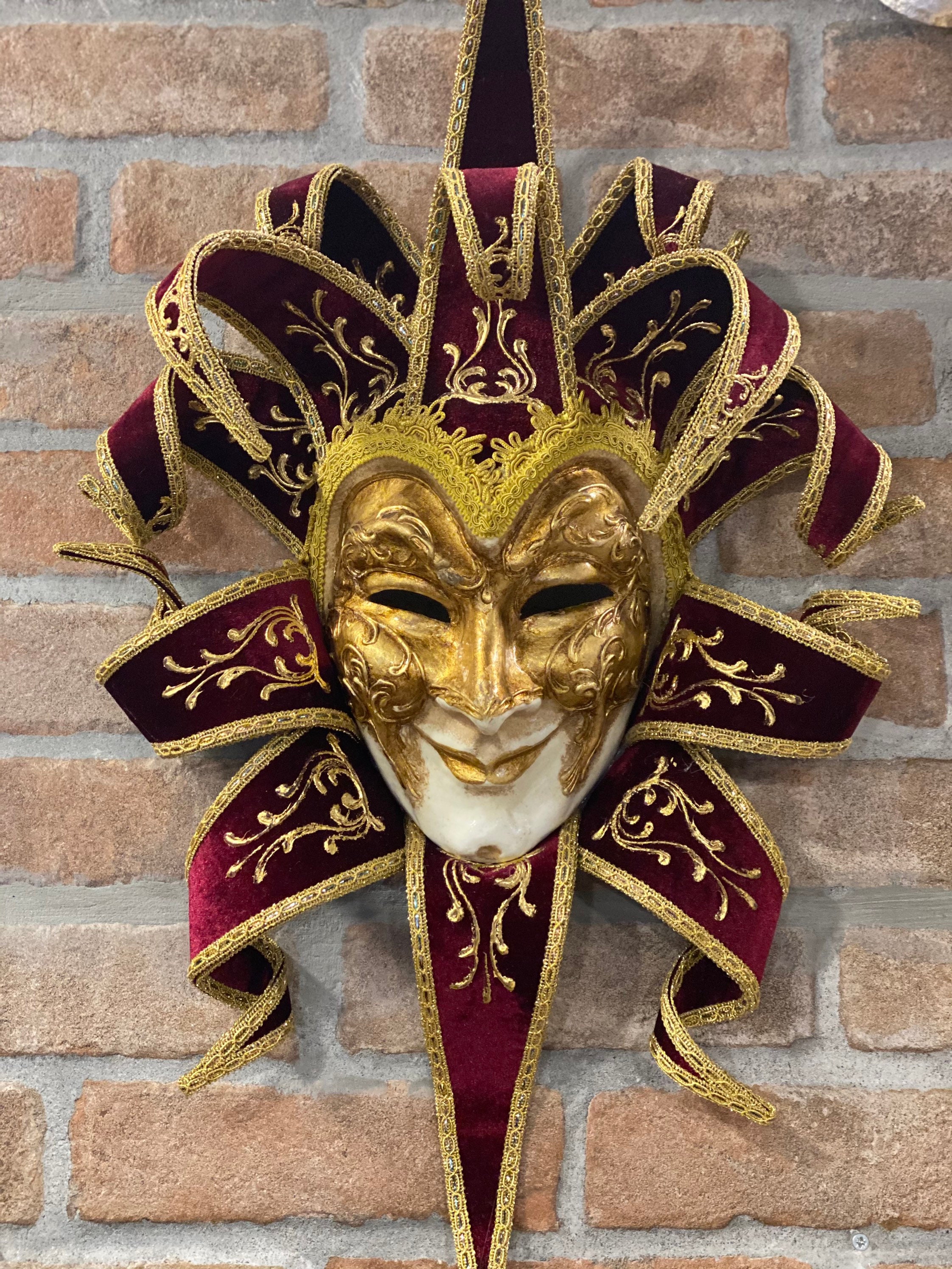 Full Face Masquerade Mask Costume Vintage Joker Mask