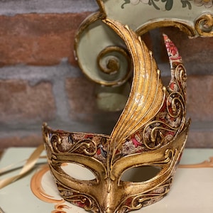Maschera Veneziana originale in cartapesta Colombina punta, Maschera Halloween, Maschera Halloween
