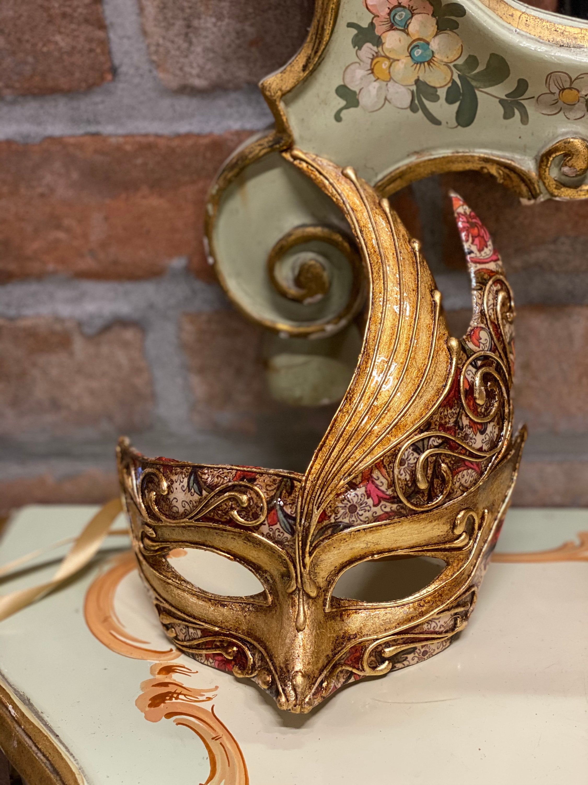 Original Venetian papier-mâché mask Colombina tip, Halloween mask, Halloween mask