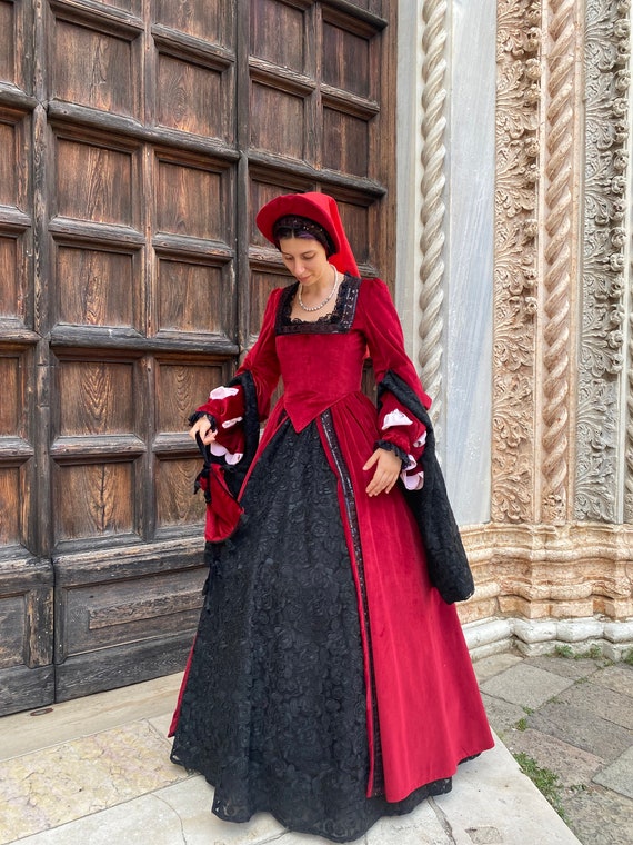 Robe Médiévale Renaissance Enfant Fille Déguisement Carnaval Fête Cosplay  Costum