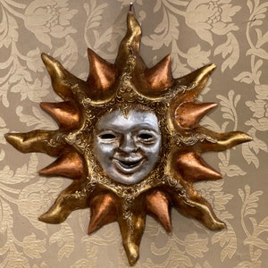 Venetian Sun Mask, Decoration Mask, Not Wearable