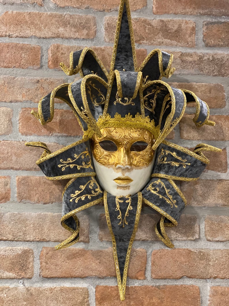 Jolly Mask Carnival Mask Handmade in Papiermâché Etsy