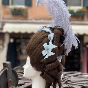 Historical high front lace wig, 18th century reproduction