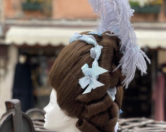 Historical high front lace wig, 18th century reproduction