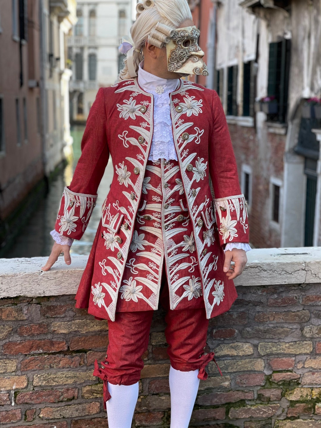 1700 Men's Historical Costume Fully Handembroidered Etsy