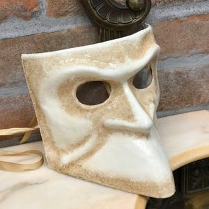 Venezianische Bauta Classic Maske, Karnevalsmaske, Pappmaché, handgefertigt