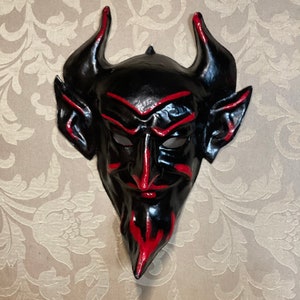 Venetian Devil Mask, Halloween Mask, Handmade in Papier Mache