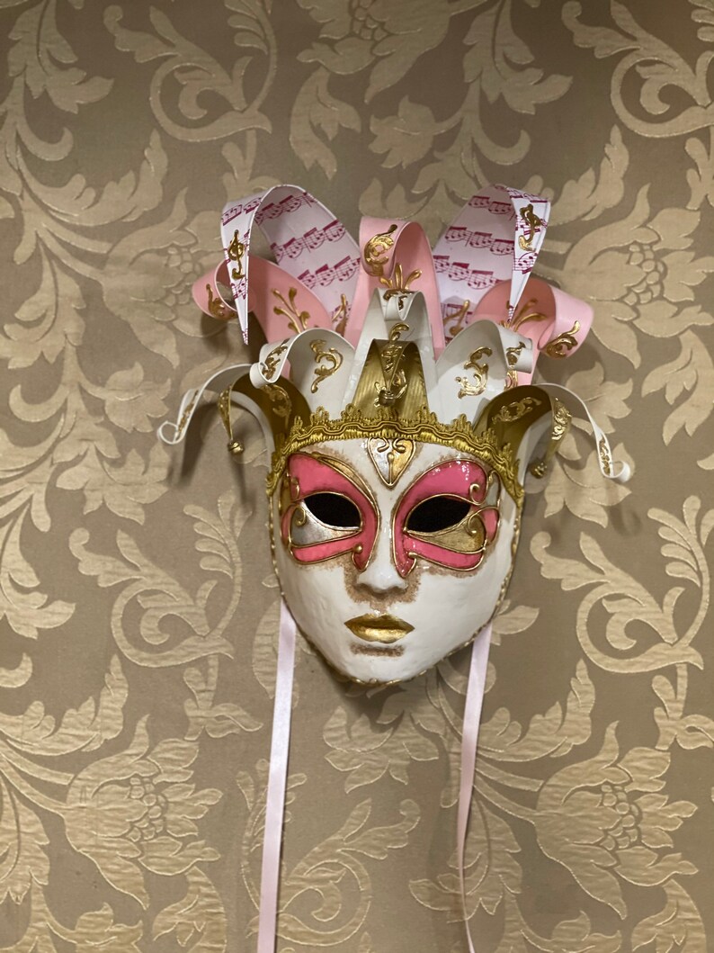 Mask Jolly Jester Carnival Mask Halloween Mask Etsy