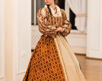 Historisches Renaissance-Kleid für Damen, Renaissance-Kostüm, Karnevalskostüm