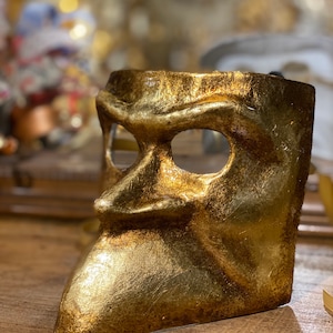Máscara Veneciana Bauta, Casanova, Hecha a mano en Papier-mâché, Máscara de Carnaval, Máscara de Halloween