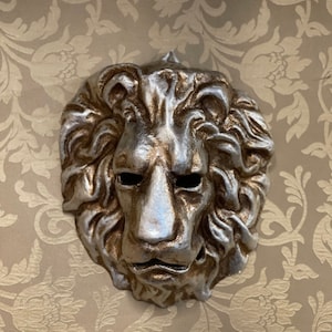 Venezianische Maske, Löwe, Original handgemachte Pappmaché-Karnevalsmaske