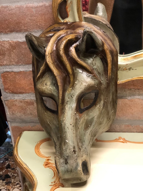 Horse Mask Animal Mask Handmade in Papiermache Etsy