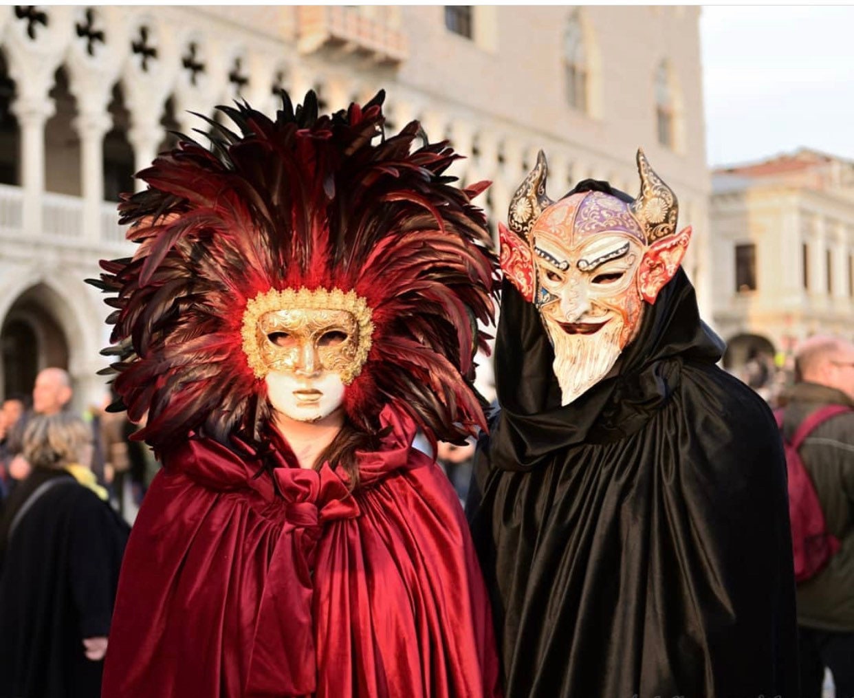 Maschera Veneziana,Volto con Piume Vere, Maschera Carnevale