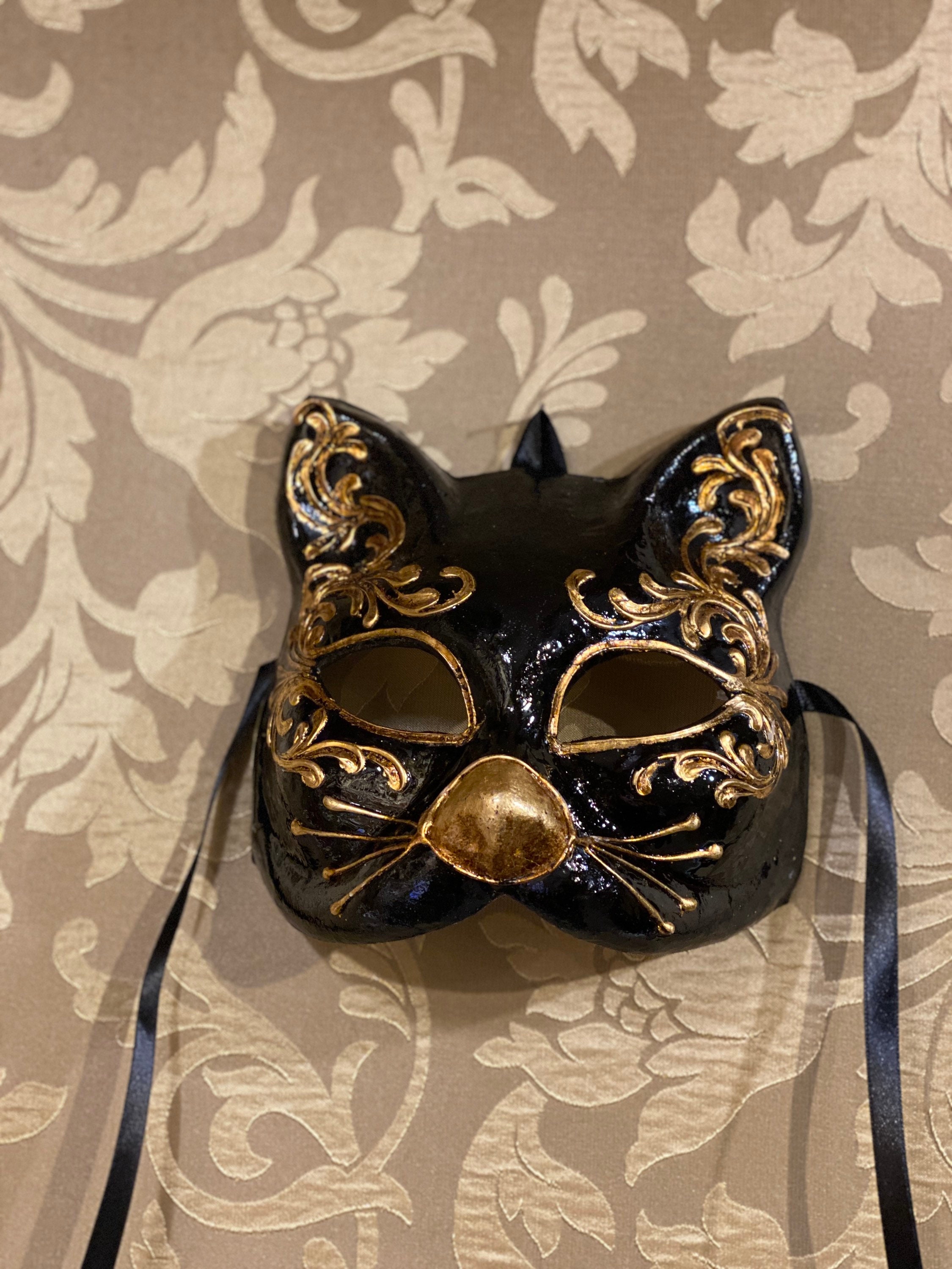 Gold White Ball Mask Leopard Animal Masquerade Mask Men's Masquerade Mask
