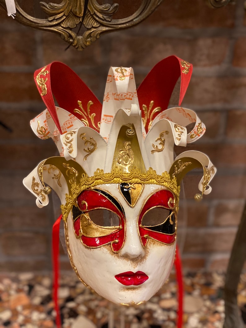 Jester Mask Jolly Carta Made Entirely by Hand in Etsy