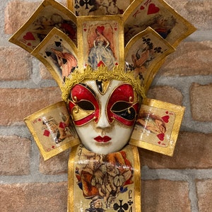 Jolly Carte Casanova Masque vénitien, fait main en papier mâché