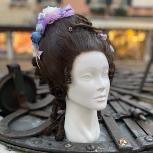 Historical high front lace wig, 18th century reproduction