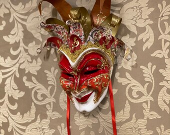 Venetian Mask, Paper Joker, Original Carnival Mask, Halloween Mask
