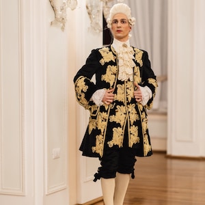 18th Century Historical Costume for Men, Completely Hand Embroidered.