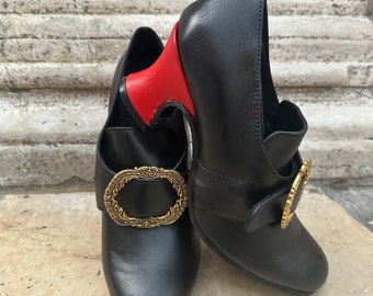1700's Historical Leather Shoes, 18th Century Shoes, Carnival Shoes