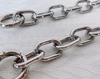 17mm Wide Metal Purse Chain Strap: Handbag Shoulder Replacement CAE-N218