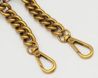 Tracolla in metallo a tracolla in metallo della borsa in oro antico, catena della maniglia di ricambio, tracolla della catena della borsa in metallo JS148