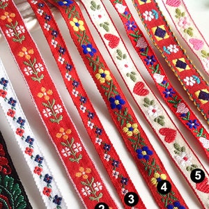 1 Yard Flower Jacquard Ribbon Geometric Woven Trim Border Embroidered Ribbon Sewing Trim Craft Ribbon Jacquard Trim PF_ZDNC264