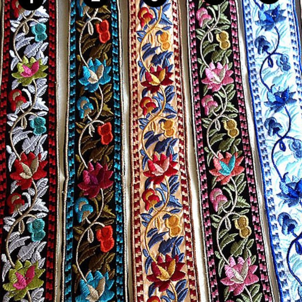 1 Yard Fleur Jacquard Ruban Géométrique Tissé Garniture Bordure Ruban Brodé Couture Garniture Artisanat Ruban Jacquard Garniture PF_ZDNC370