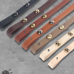 A Piece of Purse Handle PU Leather Strap for Bag Leather Replacement Strap Handles with Metal Chain Bag Handle CAE-N034